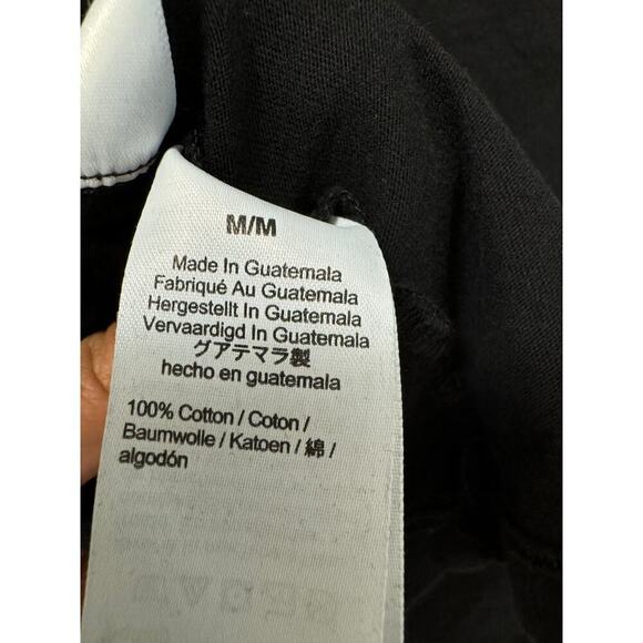 J. Crew 3/4 Sleeve Black Cotton Top Ruffle Neckline Puffy Sleeves Medium - Picture 5 of 6